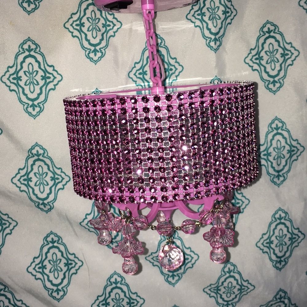 Pink Rhinestone Locker Chandelier
